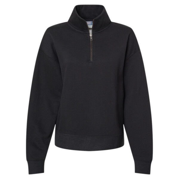 Women's Sueded Fleece Quarter-Zip Sweatshirt Thumbnail