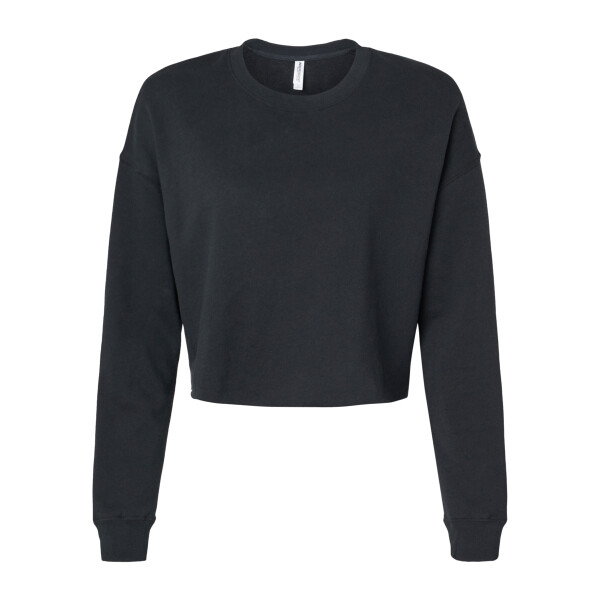 Women's Lightweight Crop Crewneck Sweatshirt Thumbnail