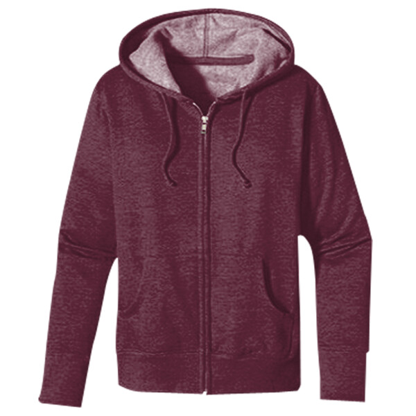 Women's Heathered Full-Zip Hooded Sweatshirt Thumbnail