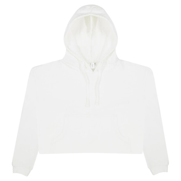 Women's Girlie Cropped Hooded Fleece with Pocket Thumbnail