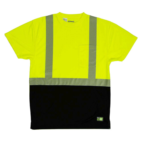 Unisex Hi-Vis Class 2 Color Blocked Pocket T-Shirt Thumbnail