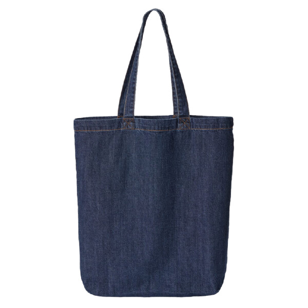 Cotton Denim Gusseted Tote Bag Thumbnail
