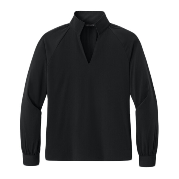 Women's Long Sleeve Buttery Soft Popover Blouse Thumbnail