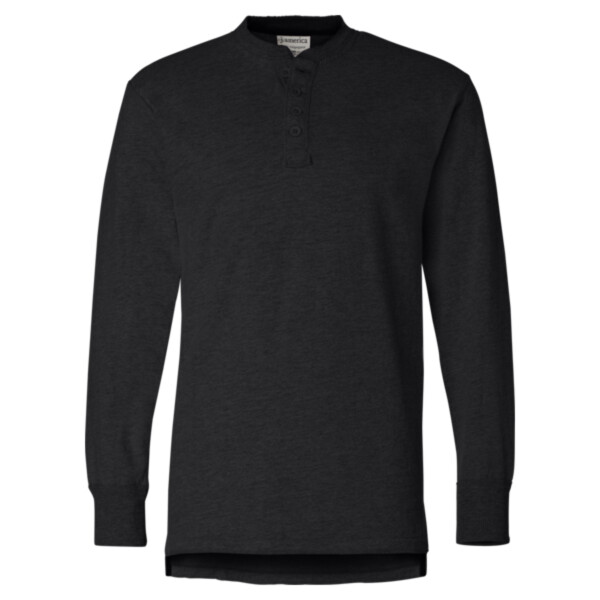 Men's Vintage Brushed Jersey Henley Thumbnail