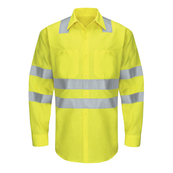 Men's Tall Enhanced & Hi-Visibility Long Sleeve Work Shirt Thumbnail