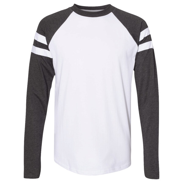 Unisex Fine Jersey Mash Up Long Sleeve Tee Thumbnail