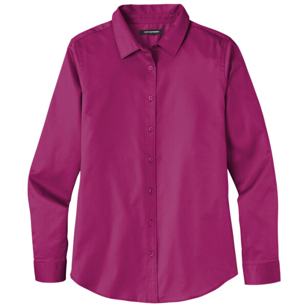 Ladies Long Sleeve SuperPro React Twill Shirt Thumbnail