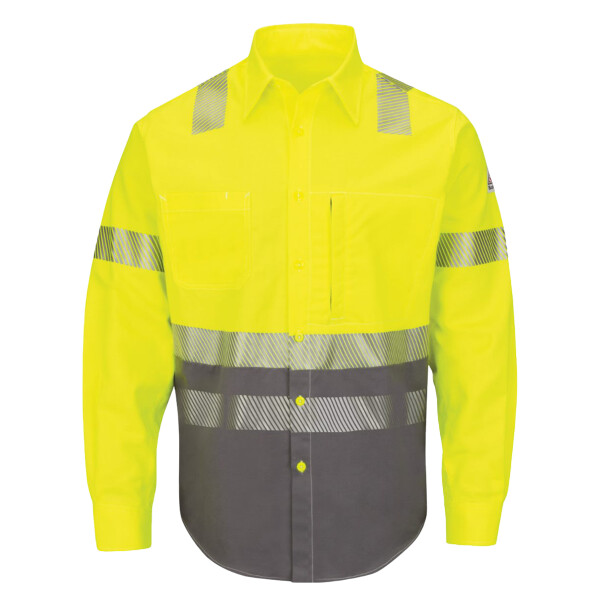 Hi-Visibility Color Block Uniform Shirt - EXCEL FR® ComforTouch® - 7 oz. Thumbnail