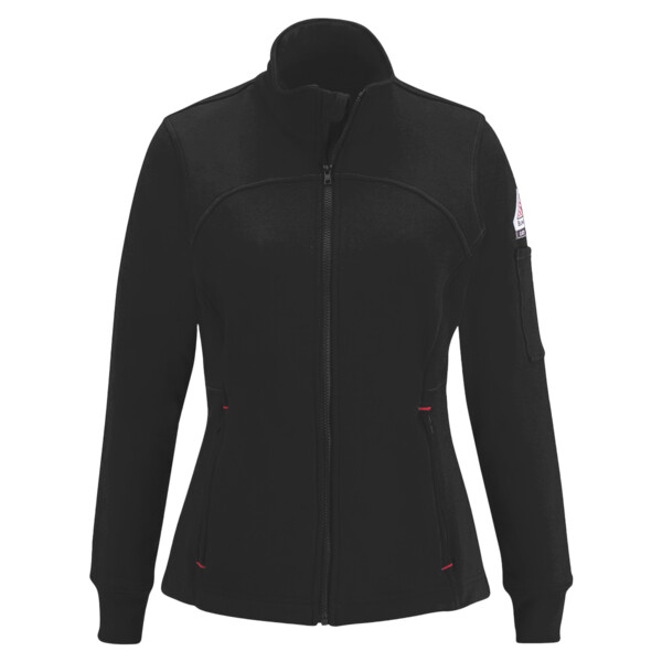 Women's Zip Front Fleece Jacket-Cotton/Spandex Blend Thumbnail
