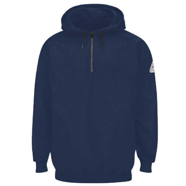Pullover Hooded Fleece Sweatshirt Quarter-Zip - Tall Sizes Thumbnail
