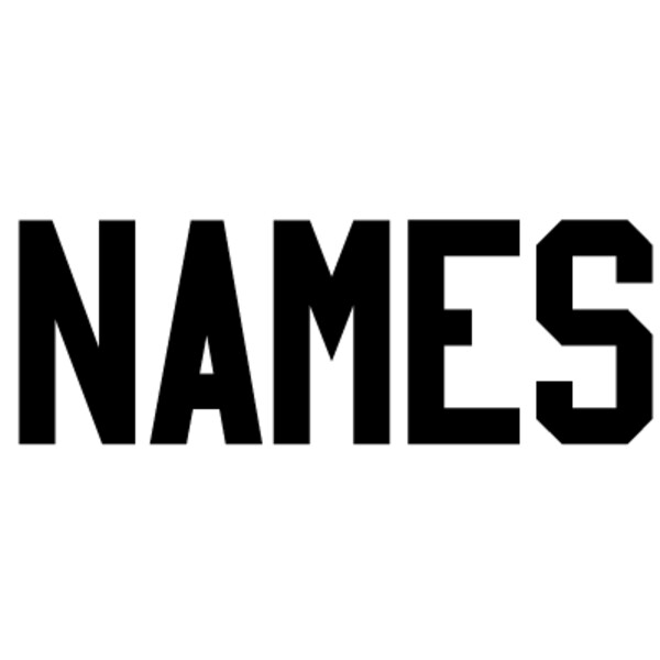 Stock 2" Heat Seal Names (Pro Block Font) Thumbnail