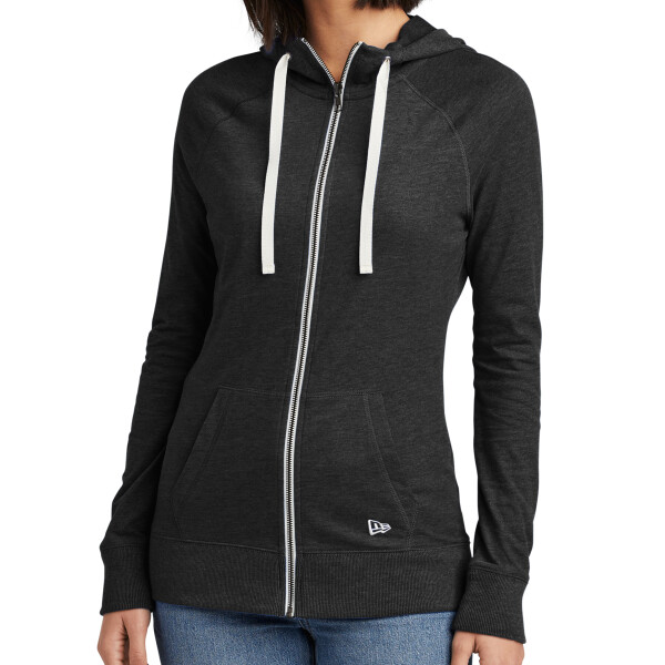 Ladies Sueded Cotton Blend Full Zip Hoodie Thumbnail