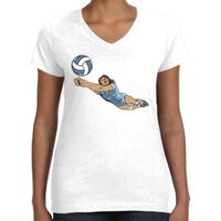 Women's Fine Jersey V-Neck Tee Thumbnail