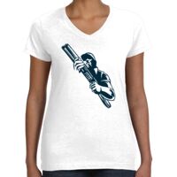 Women's Fine Jersey V-Neck Tee Thumbnail