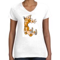 Women's Fine Jersey V-Neck Tee Thumbnail