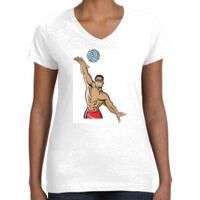 Women's Fine Jersey V-Neck Tee Thumbnail