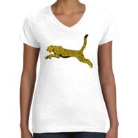 Women's Fine Jersey V-Neck Tee Thumbnail