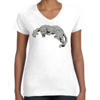 Women's Fine Jersey V-Neck Tee Thumbnail