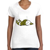 Women's Fine Jersey V-Neck Tee Thumbnail