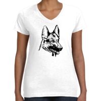 Women's Fine Jersey V-Neck Tee Thumbnail