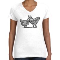 Women's Fine Jersey V-Neck Tee Thumbnail