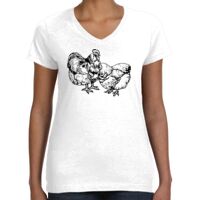 Women's Fine Jersey V-Neck Tee Thumbnail