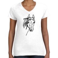 Women's Fine Jersey V-Neck Tee Thumbnail