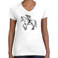 Women's Fine Jersey V-Neck Tee Thumbnail