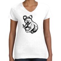 Women's Fine Jersey V-Neck Tee Thumbnail