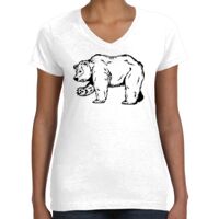 Women's Fine Jersey V-Neck Tee Thumbnail