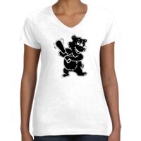 Women's Fine Jersey V-Neck Tee Thumbnail