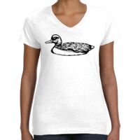 Women's Fine Jersey V-Neck Tee Thumbnail