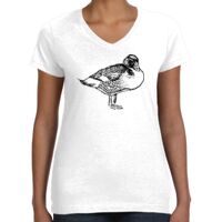Women's Fine Jersey V-Neck Tee Thumbnail