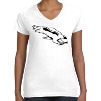 Women's Fine Jersey V-Neck Tee Thumbnail