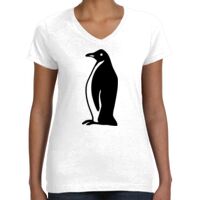 Women's Fine Jersey V-Neck Tee Thumbnail