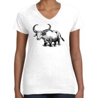 Women's Fine Jersey V-Neck Tee Thumbnail