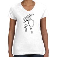 Women's Fine Jersey V-Neck Tee Thumbnail