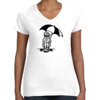 Women's Fine Jersey V-Neck Tee Thumbnail