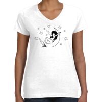Women's Fine Jersey V-Neck Tee Thumbnail