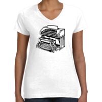 Women's Fine Jersey V-Neck Tee Thumbnail