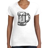 Women's Fine Jersey V-Neck Tee Thumbnail