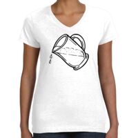 Women's Fine Jersey V-Neck Tee Thumbnail