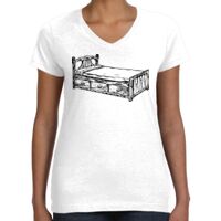 Women's Fine Jersey V-Neck Tee Thumbnail