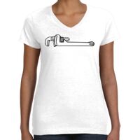 Women's Fine Jersey V-Neck Tee Thumbnail