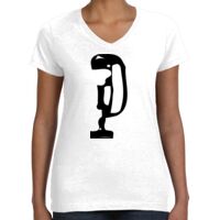 Women's Fine Jersey V-Neck Tee Thumbnail