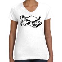Women's Fine Jersey V-Neck Tee Thumbnail