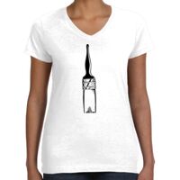 Women's Fine Jersey V-Neck Tee Thumbnail