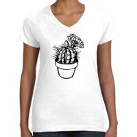 Women's Fine Jersey V-Neck Tee Thumbnail