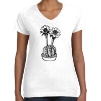 Women's Fine Jersey V-Neck Tee Thumbnail