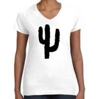 Women's Fine Jersey V-Neck Tee Thumbnail